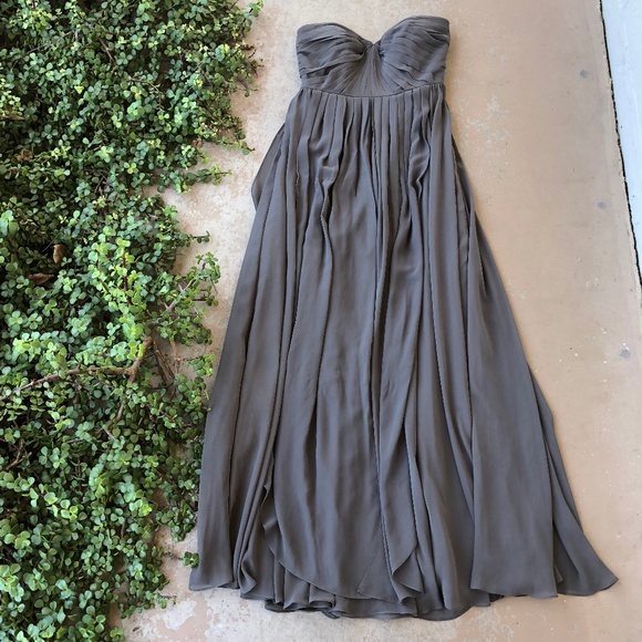 Jenny Yoo Dresses & Skirts - Jenny Yoo BHLDN Gray Bridesmaid Chiffon Maxi Dress